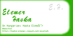 elemer haska business card